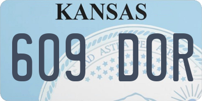 KS license plate 609DOR