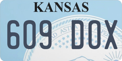KS license plate 609DOX