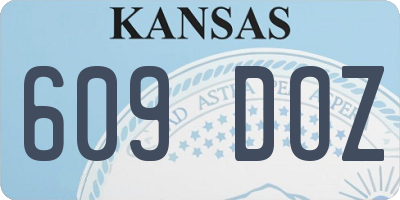 KS license plate 609DOZ