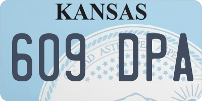 KS license plate 609DPA