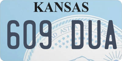 KS license plate 609DUA