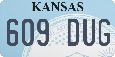 KS license plate 609DUG