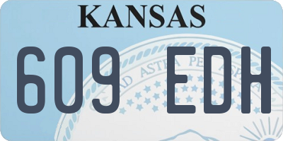 KS license plate 609EDH