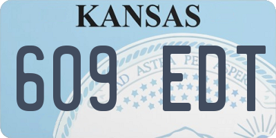 KS license plate 609EDT