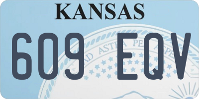 KS license plate 609EQV