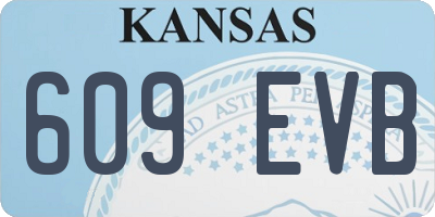 KS license plate 609EVB