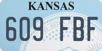 KS license plate 609FBF