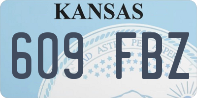 KS license plate 609FBZ