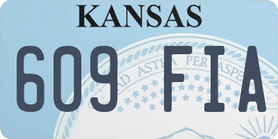 KS license plate 609FIA