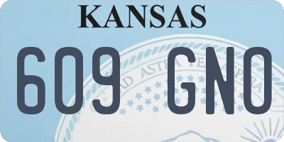 KS license plate 609GNO