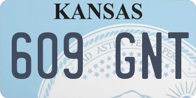 KS license plate 609GNT