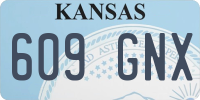 KS license plate 609GNX