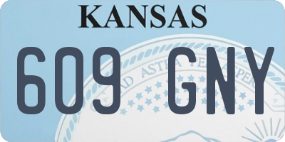 KS license plate 609GNY