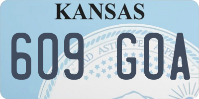 KS license plate 609GOA
