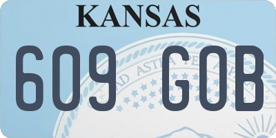 KS license plate 609GOB