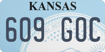 KS license plate 609GOC