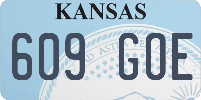 KS license plate 609GOE