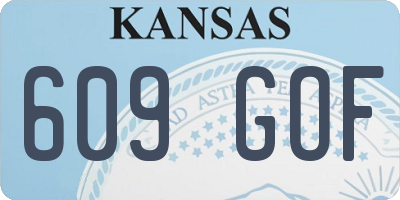 KS license plate 609GOF