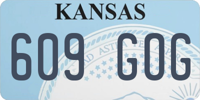 KS license plate 609GOG