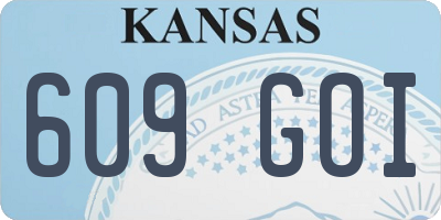 KS license plate 609GOI