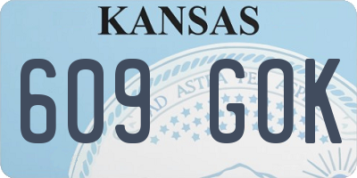 KS license plate 609GOK