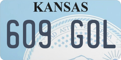 KS license plate 609GOL