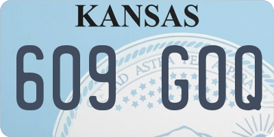 KS license plate 609GOQ