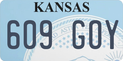 KS license plate 609GOY
