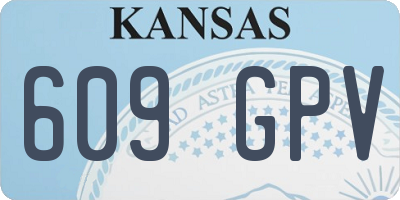 KS license plate 609GPV