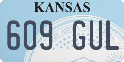 KS license plate 609GUL