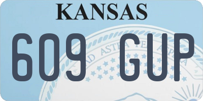 KS license plate 609GUP
