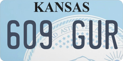 KS license plate 609GUR