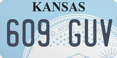 KS license plate 609GUV