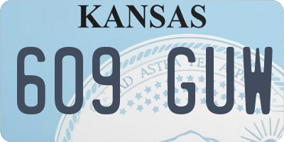 KS license plate 609GUW
