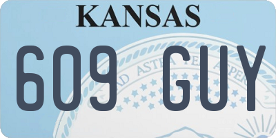 KS license plate 609GUY