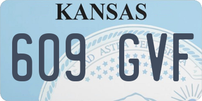 KS license plate 609GVF