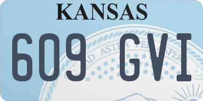 KS license plate 609GVI