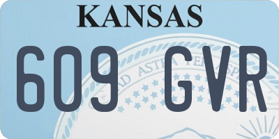 KS license plate 609GVR