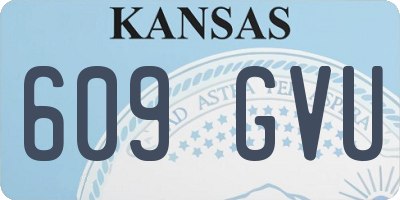 KS license plate 609GVU