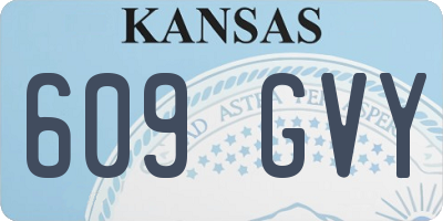 KS license plate 609GVY