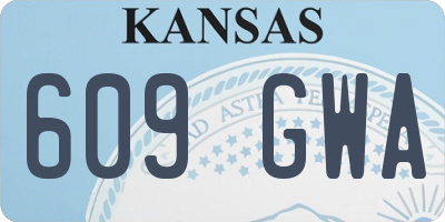 KS license plate 609GWA