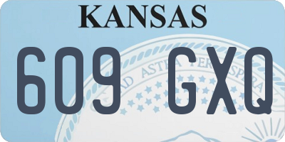 KS license plate 609GXQ
