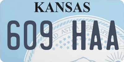 KS license plate 609HAA