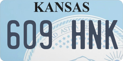 KS license plate 609HNK