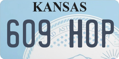 KS license plate 609HOP