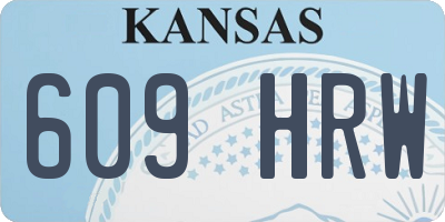 KS license plate 609HRW