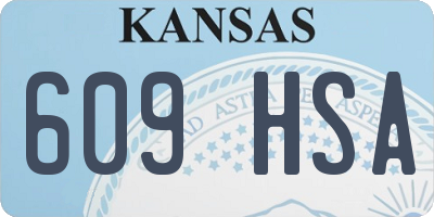 KS license plate 609HSA