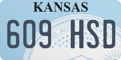 KS license plate 609HSD