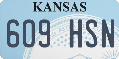 KS license plate 609HSN