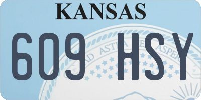 KS license plate 609HSY